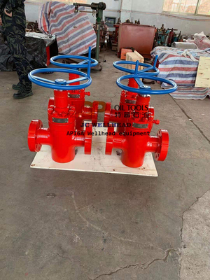 วาล์วหลุมผลิตแรงดันสูง 5000psi วาล์วประตูแบบแมนนวลสำหรับท่อ