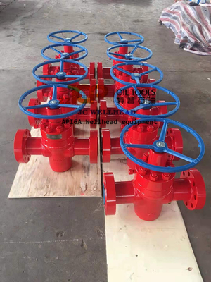 วาล์วหลุมผลิตแรงดันสูง 5000psi วาล์วประตูแบบแมนนวลสำหรับท่อ